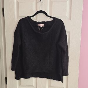 Juicy Couture Black Scoop Neck Plush Sweater